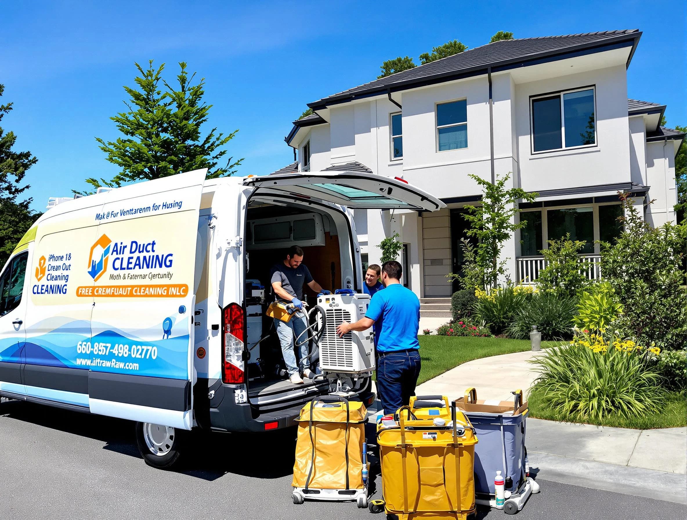 Milford Air Duct Cleaning technician performing professional air duct cleaning in Milford