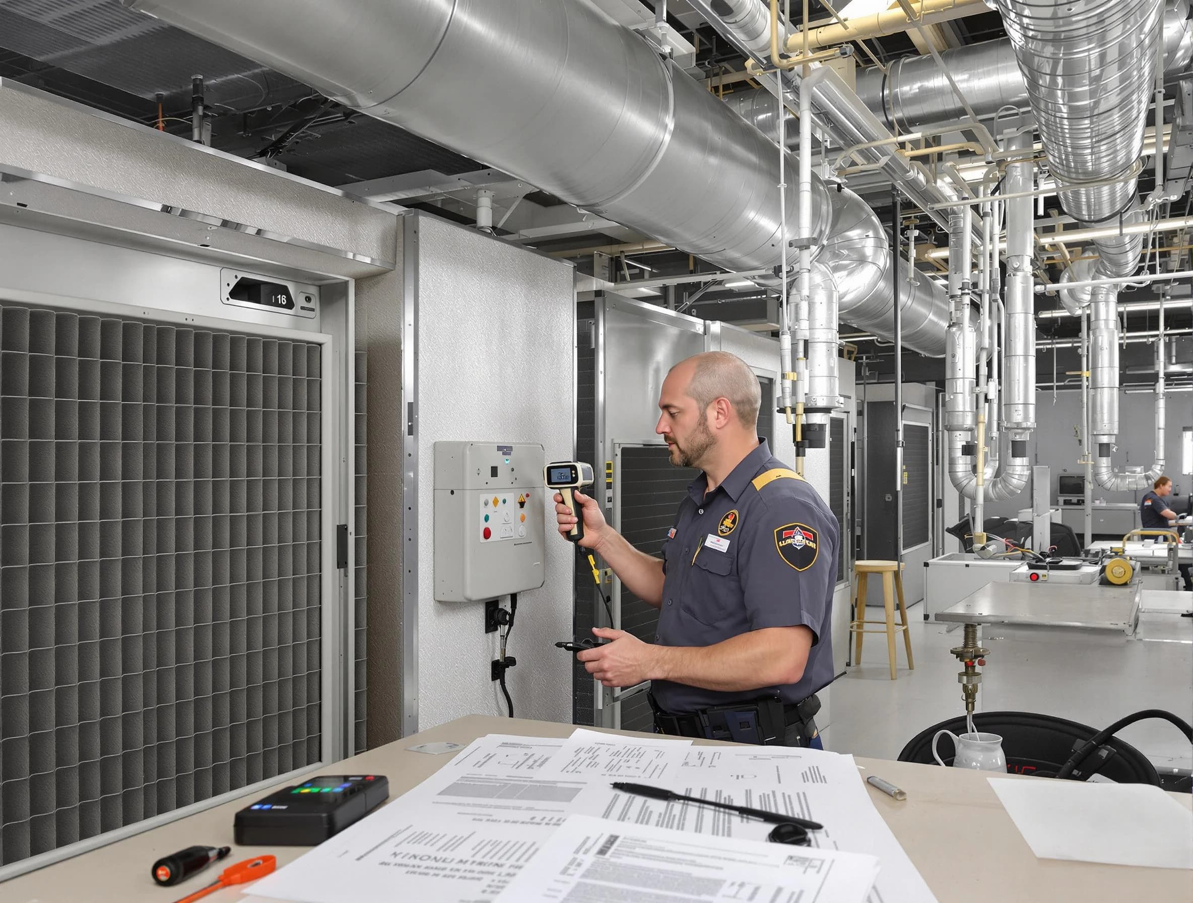 Professional filter system inspection by Milford Air Duct Cleaning in Milford