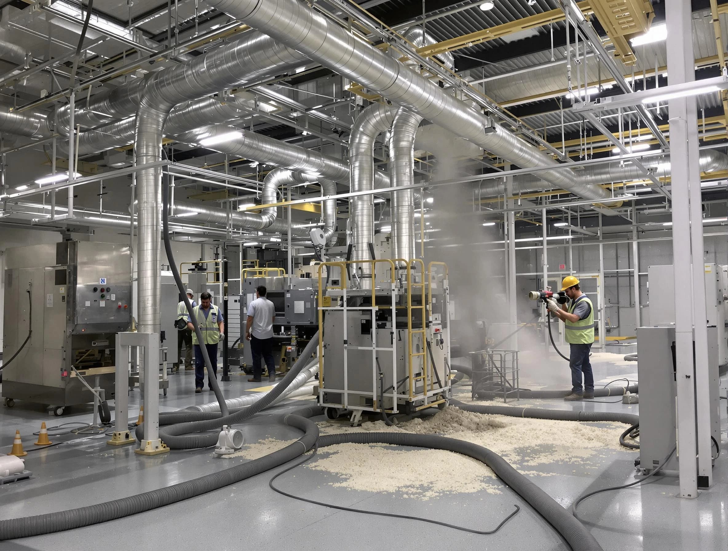 Heavy-duty industrial duct cleaning by Milford Air Duct Cleaning in Milford