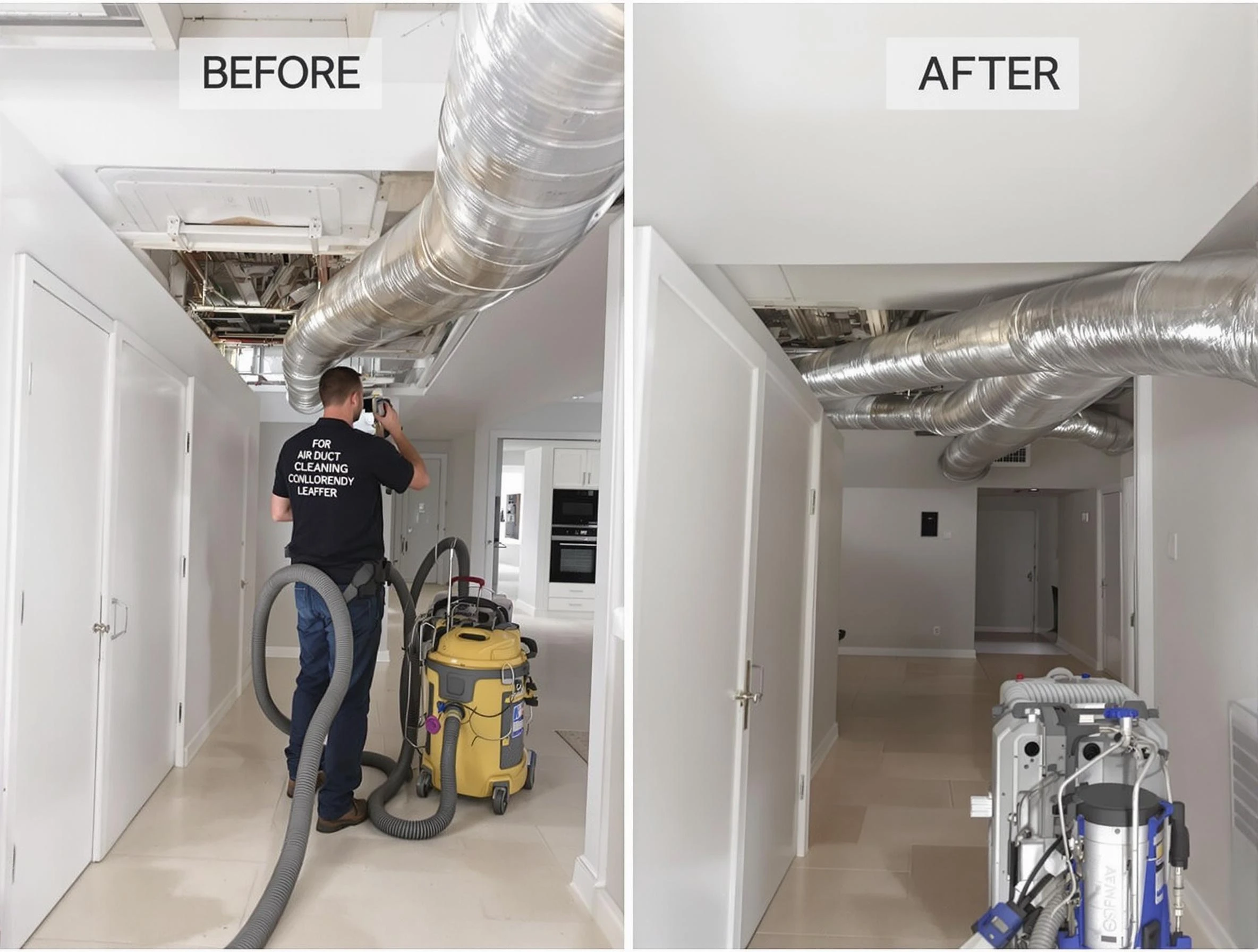 Milford Air Duct Cleaning professional performing thorough air duct cleaning in Milford