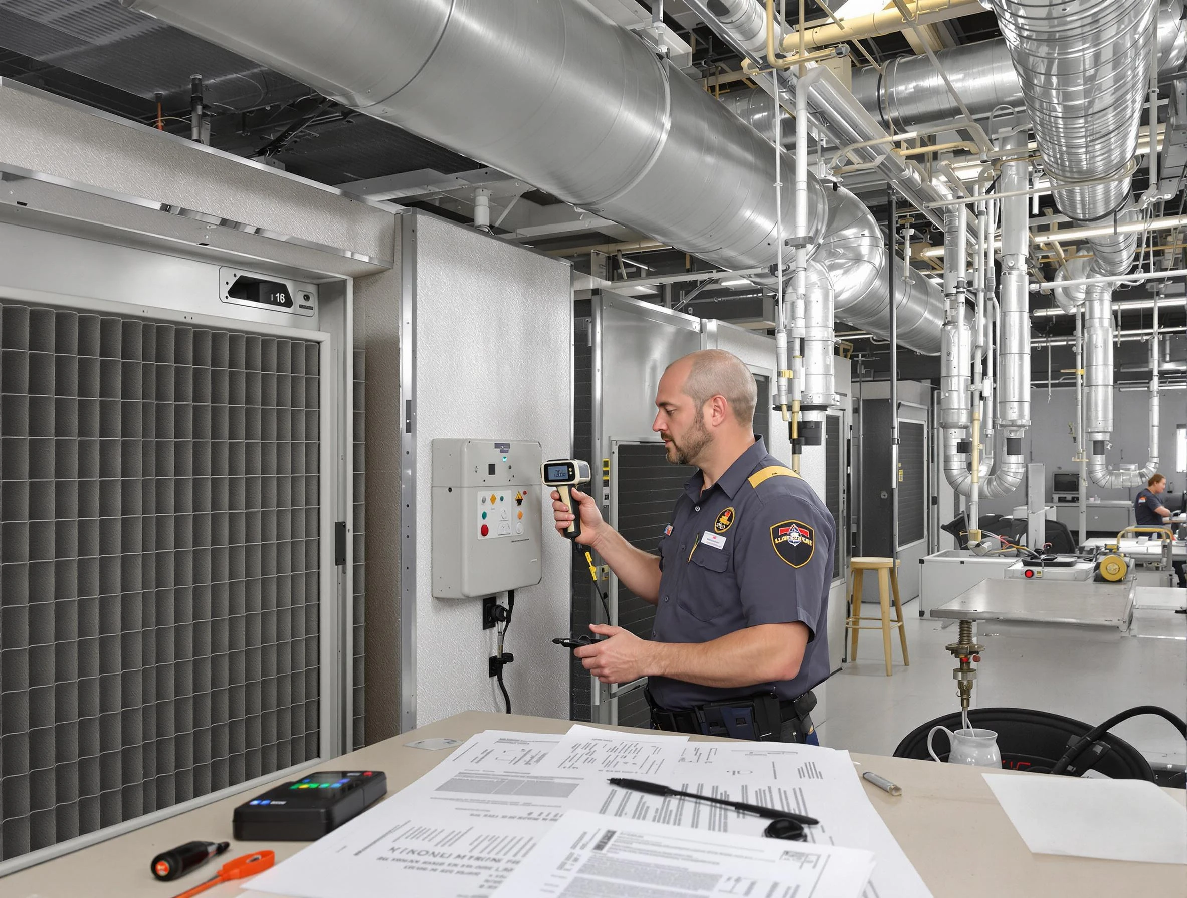 Professional filter system inspection by Milford Air Duct Cleaning in Milford